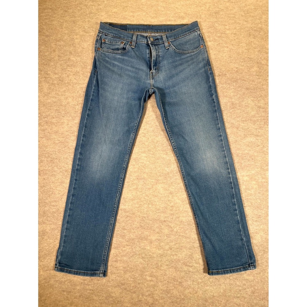 Levi's 511 Slim Fit Jeans Mens 31x30 Blue Whiskering Denim Cotton Straight Leg